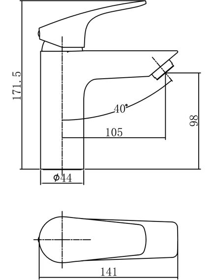 Купить Смеситель для раковины Aquanet Static AF330-10C (af330-10c) по цене 6570 руб., в Санкт-Петебруге в интернет магазине 100-Систем, а также дургие товары AQUANET из раздела Рычажные смесители и Смесители для раковины