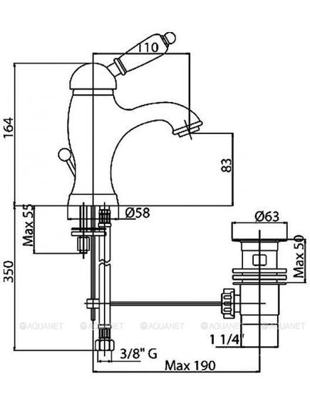 Купить Смеситель Cezares Elite ELITE-LSM1-02-Bi для раковины (elite-lsm1-02-bi) по цене 32080 руб., в Санкт-Петебруге в интернет магазине 100-Систем, а также дургие товары CEZARES из раздела Рычажные смесители и Смесители для раковины