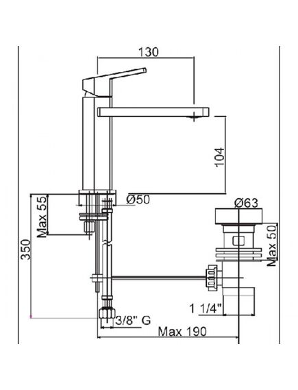 Купить Смеситель для раковины Cezares TREND-LSM1-01-Cr, хром (trend-lsm1-01-cr) по цене 24890 руб., в Санкт-Петебруге в интернет магазине 100-Систем, а также дургие товары CEZARES из раздела Рычажные смесители и Смесители для раковины