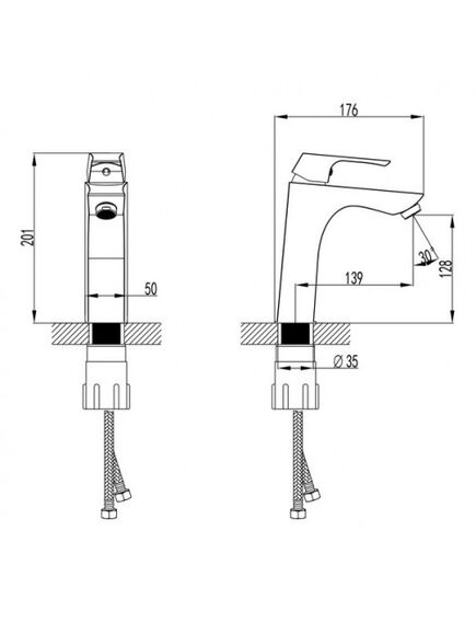 Купить Смеситель Lemark Unit LM4537C для раковины (lm4537c) по цене 10530 руб., в Санкт-Петебруге в интернет магазине 100-Систем, а также дургие товары LEMARK из раздела Рычажные смесители и Смесители для раковины