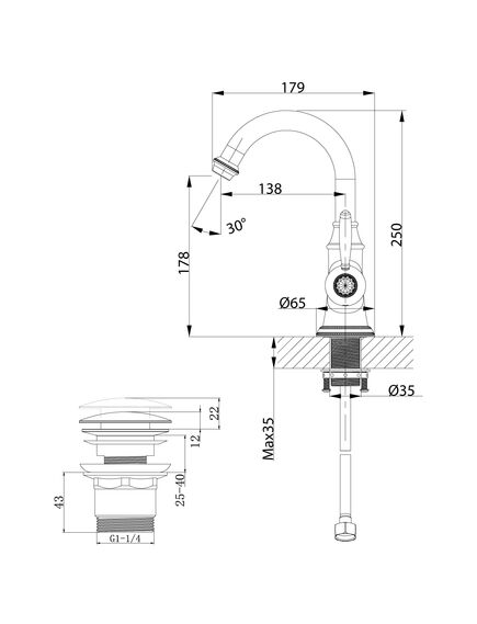 Купить Смеситель Lemark Spark LM6707RG для раковины (LM6707RG) по цене 7740 руб., в Санкт-Петебруге в интернет магазине 100-Систем, а также дургие товары LEMARK из раздела Рычажные смесители и Смесители для раковины