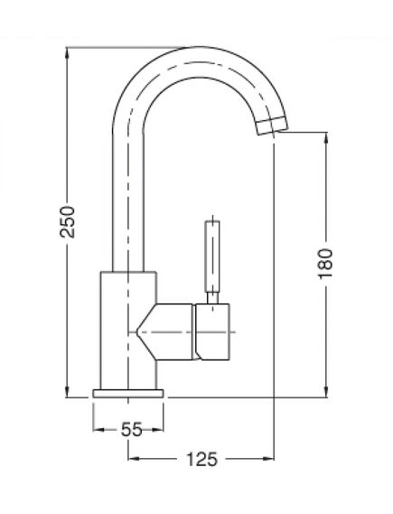 Купить Смеситель Cezares Olimp LSM2 03/24 L для раковины (olimp-lsm2-03/24-l) по цене 56340 руб., в Санкт-Петебруге в интернет магазине 100-Систем, а также дургие товары CEZARES из раздела Рычажные смесители и Смесители для раковины