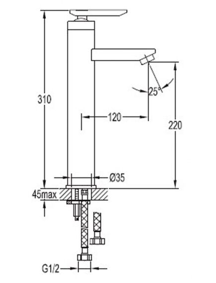 Купить Смеситель Cezares Siesta F LC 01 W0 для раковины (SIESTA-F-LC-01-W0) по цене 12670 руб., в Санкт-Петебруге в интернет магазине 100-Систем, а также дургие товары CEZARES из раздела Рычажные смесители и Смесители для раковины