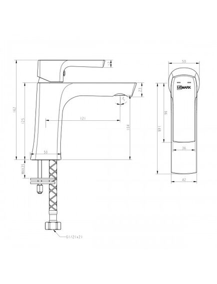 Купить Смеситель Lemark Ursus LM7206BL для раковины (lm7206bl) по цене 15400 руб., в Санкт-Петебруге в интернет магазине 100-Систем, а также дургие товары LEMARK из раздела Рычажные смесители и Смесители для раковины