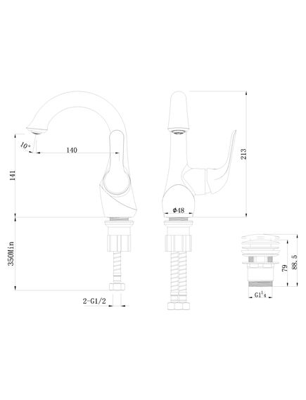 Купить Смеситель Lemark Swan LM5406BG для раковины (lm5406bg) по цене 9900 руб., в Санкт-Петебруге в интернет магазине 100-Систем, а также дургие товары LEMARK из раздела Рычажные смесители и Смесители для раковины