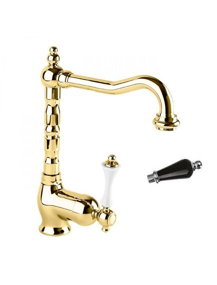 Купить Смеситель для раковины Cezares MARGOT-LSM2-03/24-N, золото (margot-lsm2-03/24-n) по цене 57440 руб., в Санкт-Петебруге в интернет магазине 100-Систем, а также дургие товары CEZARES из раздела Рычажные смесители и Смесители для раковины