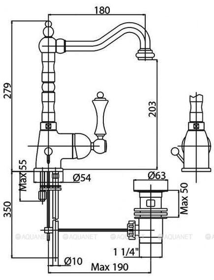 Купить Смеситель Cezares Margot MARGOT-LSM2-02-Bi для раковины (margot-lsm2-02-bi) по цене 44820 руб., в Санкт-Петебруге в интернет магазине 100-Систем, а также дургие товары CEZARES из раздела Рычажные смесители и Смесители для раковины
