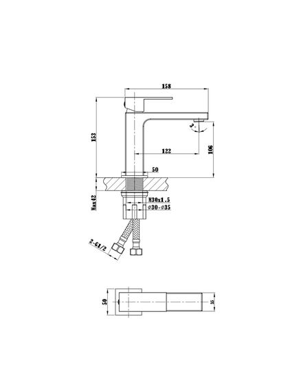 Купить Смеситель для раковины Cube VBF-1C01MB однорычажный, черный, , шт (VBF-1C01MB) по цене 8341 руб., в Санкт-Петебруге в интернет магазине 100-Систем, а также дургие товары Vincea из раздела Рычажные смесители и Смесители для раковины