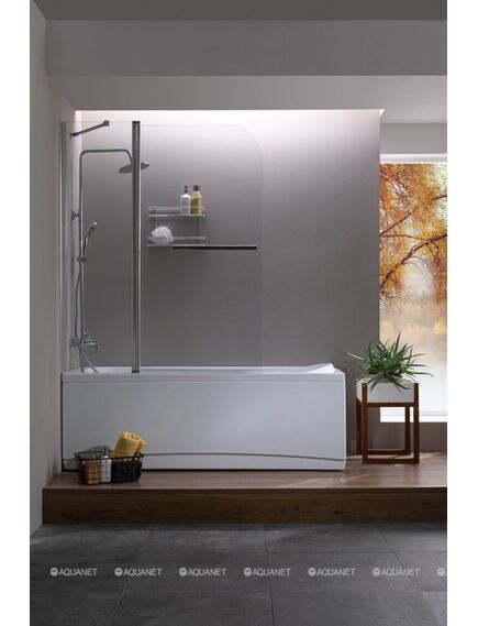 Купить Шторка на ванну Aquanet SG-1200, прозрачное стекло (209412) по цене 17070 руб., в Санкт-Петебруге в интернет магазине 100-Систем, а также дургие товары AQUANET из раздела Стеклянные шторки для ванн и Сантехника