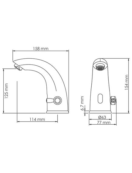 Купить Смеситель для раковины WasserKRAFT Rossel 2813 Хром (2813) по цене 35160 руб., в Санкт-Петебруге в интернет магазине 100-Систем, а также дургие товары WasserKRAFT из раздела Электронные бесконтактные смесители и Смесители для раковины