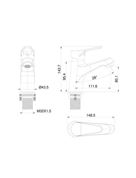 Купить Смеситель для раковины WONZON & WOGHAND, Брашированное золото (WW-A40212-BG) (ww-a40212-bg) по цене 11342.8 руб., в Санкт-Петебруге в интернет магазине 100-Систем, а также дургие товары WONZON & WOGHAND из раздела Рычажные смесители и Смесители для раковины
