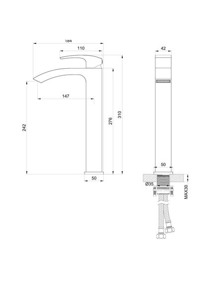 Купить Смеситель для раковины высокий WONZON & WOGHAND FIT, Брашированное золото (WW-88239009- BG) (ww-88239009-bg) по цене 28757 руб., в Санкт-Петебруге в интернет магазине 100-Систем, а также дургие товары WONZON & WOGHAND из раздела Рычажные смесители и Смесители для раковины