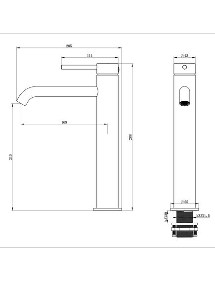 Купить Смеситель для раковины высокий WONZON & WOGHAND STICK, Хром (WW-88239017-CR) (ww-88239017-cr) по цене 16120 руб., в Санкт-Петебруге в интернет магазине 100-Систем, а также дургие товары WONZON & WOGHAND из раздела Рычажные смесители и Смесители для раковины