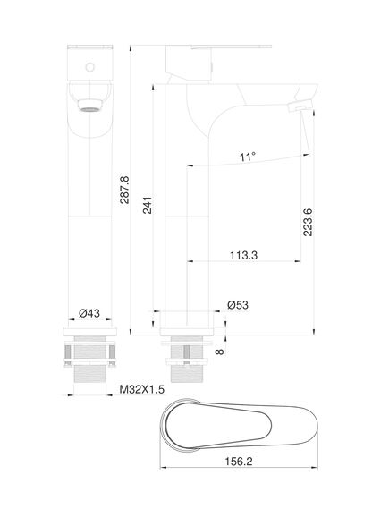 Купить Смеситель для раковины высокий WONZON & WOGHAND ALFA, Белый матовый (WW-A40232-MW) (ww-a40232-mw) по цене 13680.1 руб., в Санкт-Петебруге в интернет магазине 100-Систем, а также дургие товары WONZON & WOGHAND из раздела Рычажные смесители и Смесители для раковины