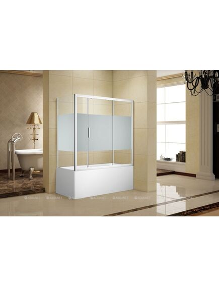 Купить Шторка на ванну c боковой стенкой Aquanet Practic AE10-B-160H150U-CP + AE10-F-80H150U-CP (00254250) по цене 40710 руб., в Санкт-Петебруге в интернет магазине 100-Систем, а также дургие товары AQUANET из раздела Стеклянные шторки для ванн и Сантехника
