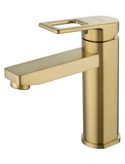Купить Смеситель для раковины WONZON & WOGHAND FRAME, Брашированное золото (WW-88139010-BG) (ww-88139010-bg) по цене 18589 руб., в Санкт-Петебруге в интернет магазине 100-Систем, а также дургие товары WONZON & WOGHAND из раздела Рычажные смесители и Смесители для раковины