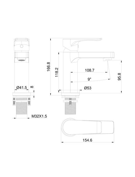 Купить Смеситель для раковины WONZON & WOGHAND Blend, Белый матовый (WW-A40222-MW) (ww-a40222-mw) по цене 13503 руб., в Санкт-Петебруге в интернет магазине 100-Систем, а также дургие товары WONZON & WOGHAND из раздела Рычажные смесители и Смесители для раковины