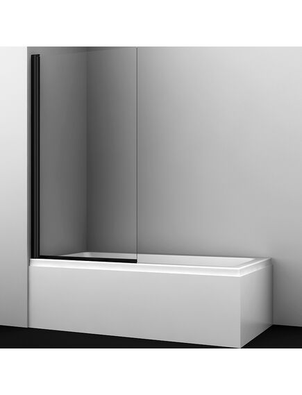 Купить Шторка на ванну WasserKRAFT Berkel 80x140 48P01-80B профиль Черный стекло прозрачное (48p01-80b) по цене 24820 руб., в Санкт-Петебруге в интернет магазине 100-Систем, а также дургие товары WasserKRAFT из раздела Стеклянные шторки для ванн и Сантехника