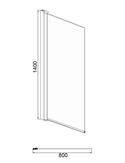 Купить Шторка для ванны Azario Merrit 80х140 цвет профиля черный (az-nf6211-1 800 black) по цене 7182 руб., в Санкт-Петебруге в интернет магазине 100-Систем, а также дургие товары Azario из раздела Стеклянные шторки для ванн и Сантехника