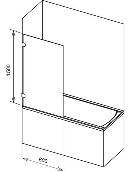 Купить Шторка для ванны Ravak Brilliant BVS1-80 хром+транспарент (7u840a00z1) по цене 29370 руб., в Санкт-Петебруге в интернет магазине 100-Систем, а также дургие товары RAVAK из раздела Стеклянные шторки для ванн и Сантехника