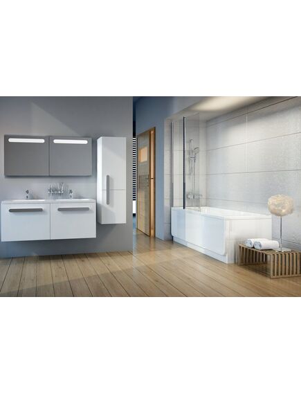 Купить Шторка для ванны Ravak Chrome CVS2-100 сатин-транспарент левая (7qla0u00z1) по цене 51590 руб., в Санкт-Петебруге в интернет магазине 100-Систем, а также дургие товары RAVAK из раздела Стеклянные шторки для ванн и Сантехника