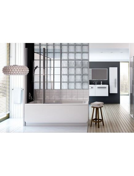 Купить Шторка для ванны Ravak Chrome CVS2-100 сатин-транспарент левая (7qla0u00z1) по цене 51590 руб., в Санкт-Петебруге в интернет магазине 100-Систем, а также дургие товары RAVAK из раздела Стеклянные шторки для ванн и Сантехника