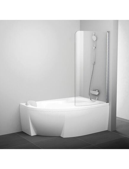 Купить Шторка для ванны Ravak CVSK1 140/150 (правая) блестящий-транспарент (7qrm0c00y1) по цене 61050 руб., в Санкт-Петебруге в интернет магазине 100-Систем, а также дургие товары RAVAK из раздела Стеклянные шторки для ванн и Сантехника