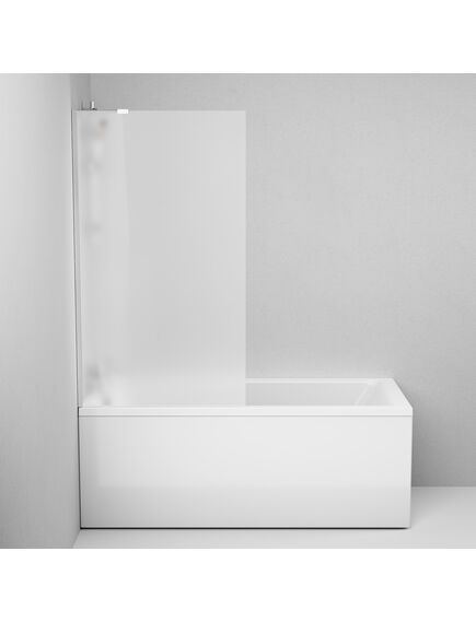 Купить W90BS-080-140CM Gem шторка на борт ванны 80х140, фиксированная, хром, стекло матовое, с пристенным к (W90BS-080-140CM) по цене 15990 руб., в Санкт-Петебруге в интернет магазине 100-Систем, а также дургие товары AM.PM из раздела Стеклянные шторки для ванн и Сантехника