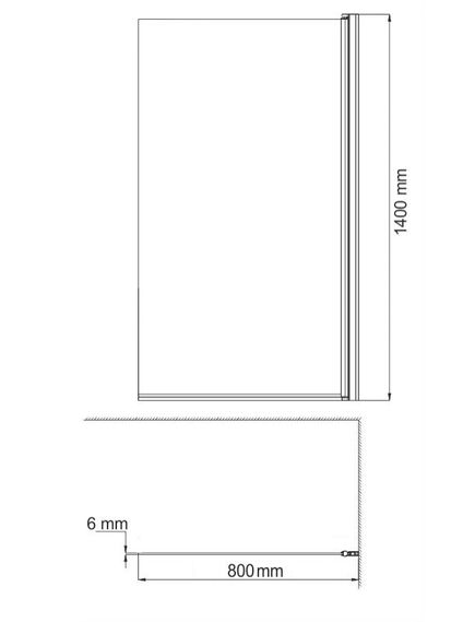 Купить Шторка для ванны Azario Merrit 80х140 цвет профиля черный (AZ-NF6310-1 800 BLACK) по цене 9900 руб., в Санкт-Петебруге в интернет магазине 100-Систем, а также дургие товары Azario из раздела Стеклянные шторки для ванн и Сантехника