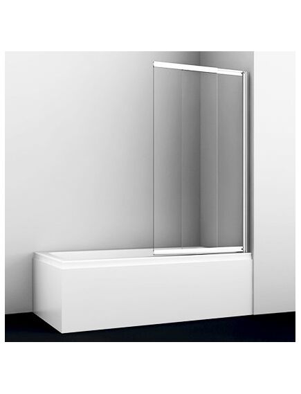 Купить Шторка на ванну WasserKRAFT Main 100x140 41S02-100WS профиль Серебристый стекло прозрачное с покрытием WasserSchutz (41s02-100ws) по цене 28176 руб., в Санкт-Петебруге в интернет магазине 100-Систем, а также дургие товары WasserKRAFT из раздела Стеклянные шторки для ванн и Сантехника