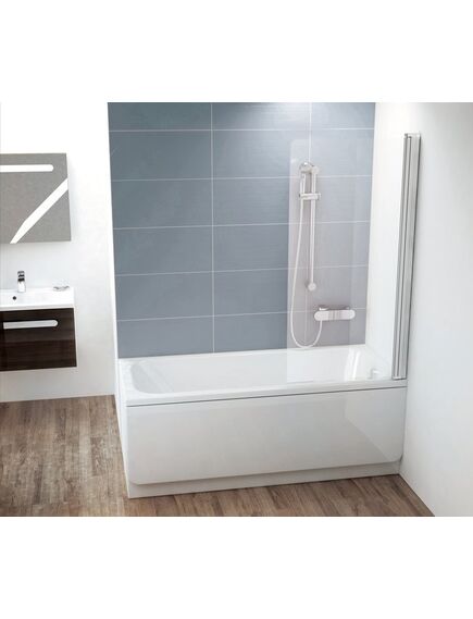 Купить Шторка для ванны Ravak Chrome CVS1-80 блестящая-транспарент правая (7QR40C00Z1) по цене 36300 руб., в Санкт-Петебруге в интернет магазине 100-Систем, а также дургие товары RAVAK из раздела Стеклянные шторки для ванн и Сантехника