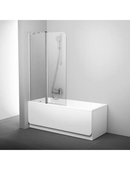 Купить Шторка для ванны Ravak Chrome CVS2-100 сатин-транспарент левая (7qla0u00z1) по цене 51590 руб., в Санкт-Петебруге в интернет магазине 100-Систем, а также дургие товары RAVAK из раздела Стеклянные шторки для ванн и Сантехника