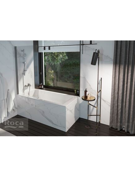 Купить Шторка на ванну Roca Roca Capital распашная 850X1400 хром M4008512M (m4008512m) по цене 19373.77 руб., в Санкт-Петебруге в интернет магазине 100-Систем, а также дургие товары ROCA из раздела Стеклянные шторки для ванн и Сантехника