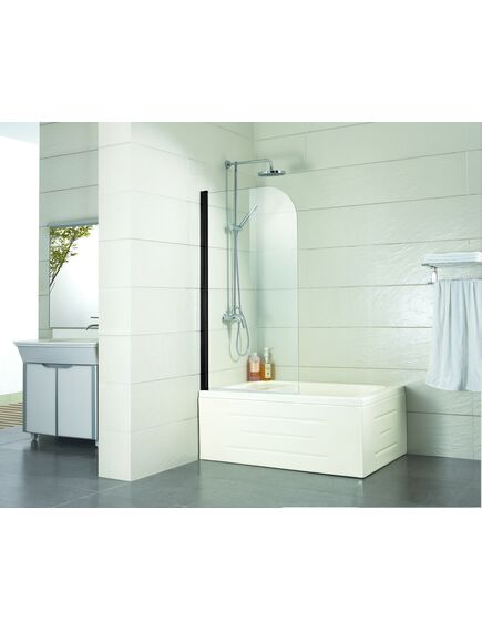 Купить Шторка для ванны Azario MERRIT 700х1500 (NF6211 BLACK) по цене 9600 руб., в Санкт-Петебруге в интернет магазине 100-Систем, а также дургие товары Azario из раздела Стеклянные шторки для ванн и Сантехника