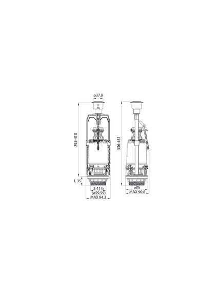 Купить Сливная арматура Iddis F012400-0005 с боковой подводкой (f012400-0005) по цене 1950 руб., в Санкт-Петебруге в интернет магазине 100-Систем, а также дургие товары IDDIS из раздела Арматура для унитаза и Унитазы