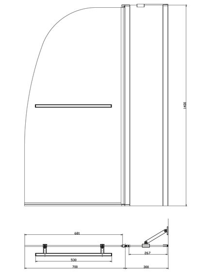 Купить Шторка для ванны складная Azario Boston 100х140 цвет профиля хром (az-142tb) по цене 13350 руб., в Санкт-Петебруге в интернет магазине 100-Систем, а также дургие товары Azario из раздела Стеклянные шторки для ванн и Сантехника