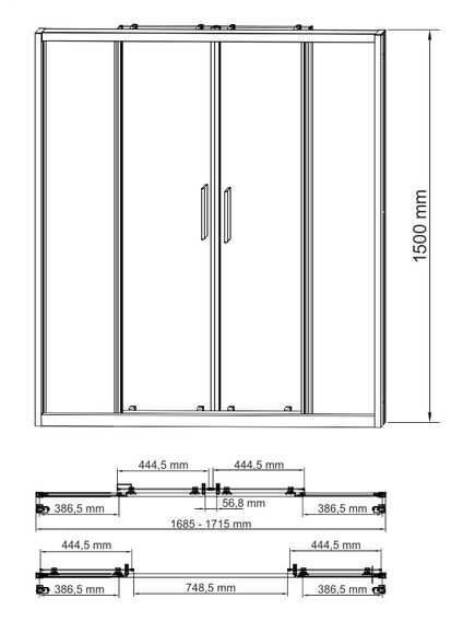 Купить Lippe 45S02-170 Стеклянная шторка на ванну (45s02-170) по цене 29078 руб., в Санкт-Петебруге в интернет магазине 100-Систем, а также дургие товары WasserKRAFT из раздела Стеклянные шторки для ванн и Сантехника