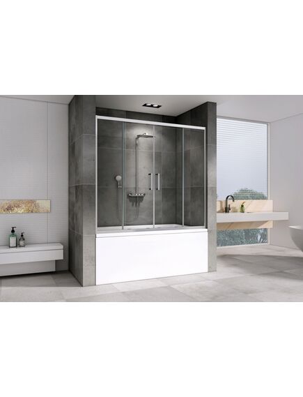Купить Шторка на ванну ABBER Schwarzer Diamant AG57150 (ag57150) по цене 22950 руб., в Санкт-Петебруге в интернет магазине 100-Систем, а также дургие товары ABBER из раздела Стеклянные шторки для ванн и Сантехника