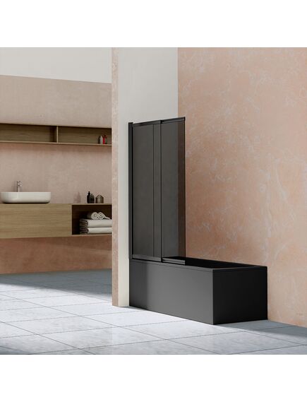 Купить Душевая шторка на ванну VSB-1E100CGB, 1000*1450, матовый черный, стекло тонированное, , шт (vsb-1e100cgb) по цене 23987.5 руб., в Санкт-Петебруге в интернет магазине 100-Систем, а также дургие товары Vincea из раздела Стеклянные шторки для ванн и Сантехника