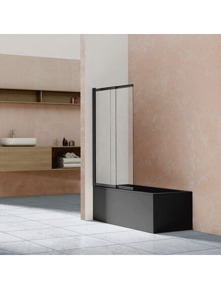 Купить Душевая шторка на ванну VSB-1E100CLB, 1000*1450, матовый черный, стекло прозрачное, , шт (VSB-1E100CLB) по цене 22382 руб., в Санкт-Петебруге в интернет магазине 100-Систем, а также дургие товары Vincea из раздела Стеклянные шторки для ванн и Сантехника