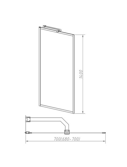 Купить Душевая шторка на ванну VSB-41700CL, 700*1400, хром, стекло прозрачное, , шт (vsb-41700cl) по цене 13224 руб., в Санкт-Петебруге в интернет магазине 100-Систем, а также дургие товары Vincea из раздела Стеклянные шторки для ванн и Сантехника