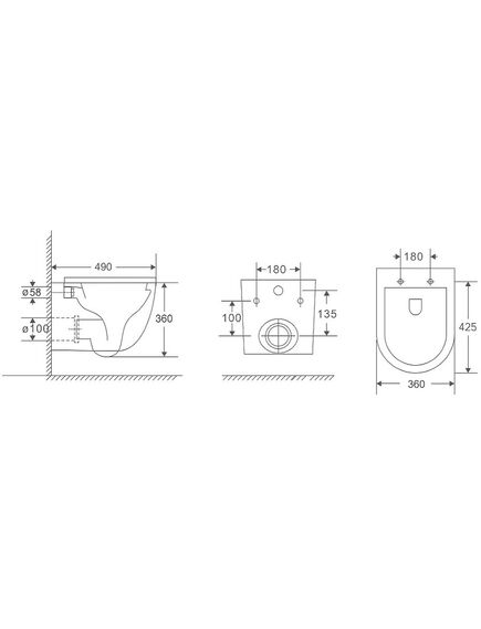 Купить Унитаз подвесной BERGES OKUS Rimless 49 см, сиденье дюропласт, микролифт, быстросьем (081127) по цене 18390 руб., в Санкт-Петебруге в интернет магазине 100-Систем, а также дургие товары BERGES из раздела Унитазы подвесные и Унитазы