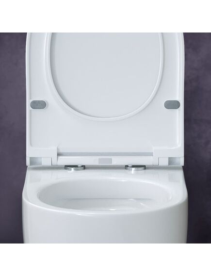 Купить Унитаз BERGES подвестной EGO XL 54 см, сиденье дюропласт Toma Slim SO, микролифт, быстросьем (082118) по цене 20990 руб., в Санкт-Петебруге в интернет магазине 100-Систем, а также дургие товары BERGES из раздела Унитазы подвесные и Унитазы