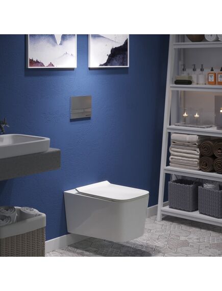 Купить Унитаз BERGES подвесной FLOE 55 см, сиденье дюропласт Floe Slim SO, микролифт, быстросьем (082121) по цене 24990 руб., в Санкт-Петебруге в интернет магазине 100-Систем, а также дургие товары BERGES из раздела Унитазы подвесные и Унитазы