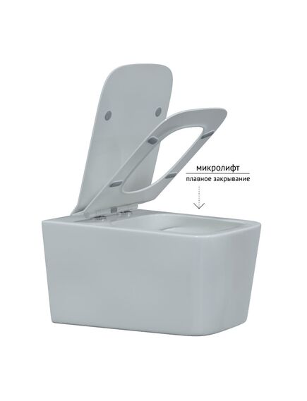 Купить Унитаз BERGES подвесной FLOE 55 см, сиденье дюропласт Floe Slim SO, микролифт, быстросьем (082121) по цене 24990 руб., в Санкт-Петебруге в интернет магазине 100-Систем, а также дургие товары BERGES из раздела Унитазы подвесные и Унитазы