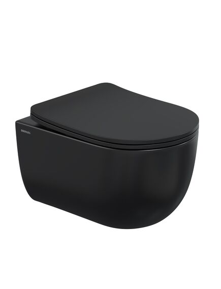 Купить Унитаз BERGES подвесной VENTAS Black Rimless 49 см, сиденье дюропласт Ventas Slim SO, микролифт, быстросъём (082136) по цене 28990 руб., в Санкт-Петебруге в интернет магазине 100-Систем, а также дургие товары BERGES из раздела Унитазы подвесные и Унитазы