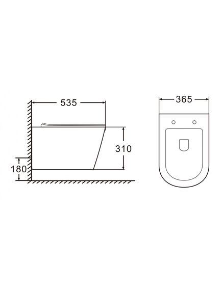 Купить Унитаз подвесной Azario Fonti AZ-402W белый (az-402w) по цене 12000 руб., в Санкт-Петебруге в интернет магазине 100-Систем, а также дургие товары Azario из раздела Унитазы подвесные и Унитазы