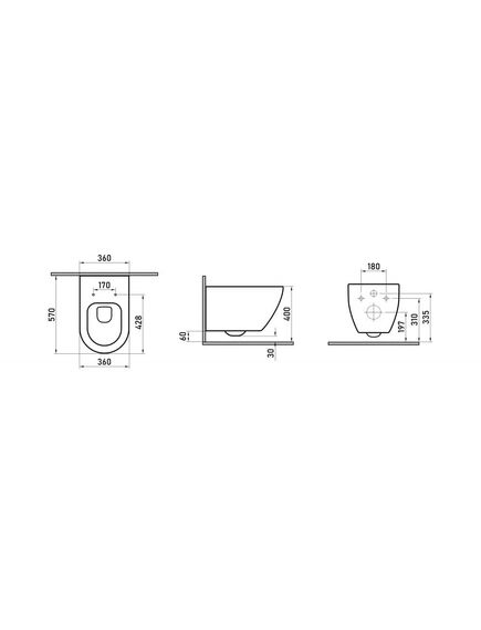 Купить Унитаз BERGES подвесной MASCON  Rimless 57 см, сиденье дюропласт Toma Slim SO, микролифт, быстросьем (082128) по цене 20990 руб., в Санкт-Петебруге в интернет магазине 100-Систем, а также дургие товары BERGES из раздела Унитазы подвесные и Унитазы