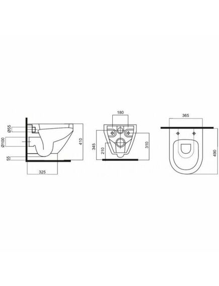 Купить C701738WH Spirit V2.0 Подвесной унитаз без сиденья (c701738wh) по цене 13990 руб., в Санкт-Петебруге в интернет магазине 100-Систем, а также дургие товары AM.PM из раздела Унитазы подвесные и Унитазы