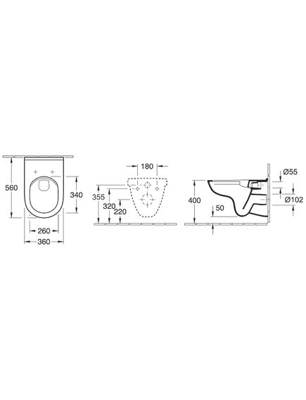 Купить Унитаз подвесной Villeroy&Boch O.Novo DirectFlush Ceramic Plus (с крышкой SoftClose) 5660HRR1 (5660 HRR1) (5660hrr1) по цене 50760.11 руб., в Санкт-Петебруге в интернет магазине 100-Систем, а также дургие товары VILLEROY & BOCH из раздела Унитазы подвесные и Унитазы